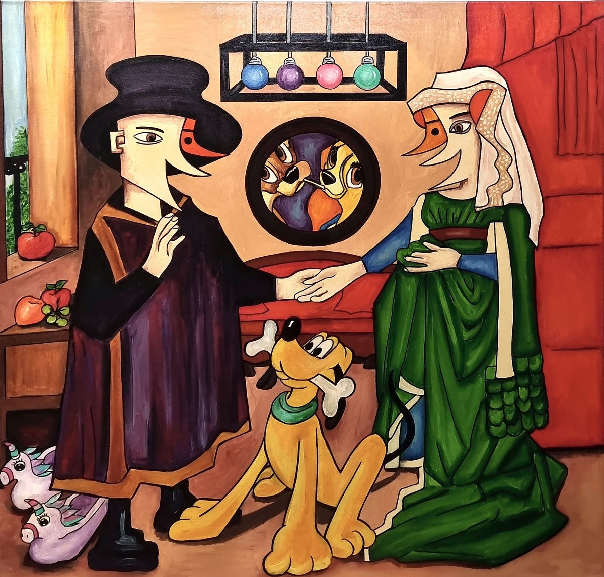 El matrimonio Arnolfini, artwork by Raúl Blisniuk