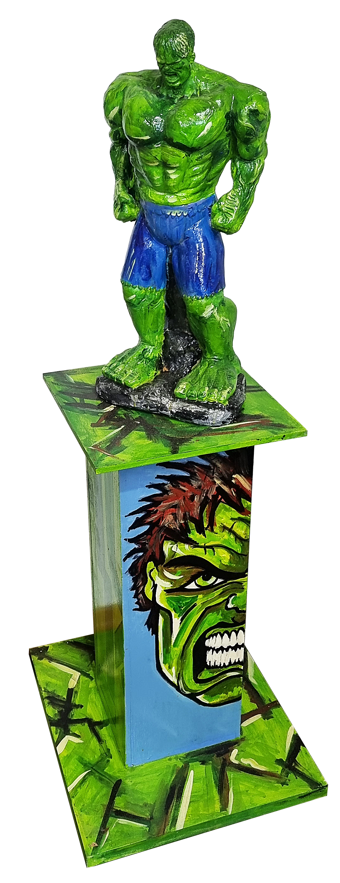 Tótem Verde Furia, artwork by Raúl Blisniuk