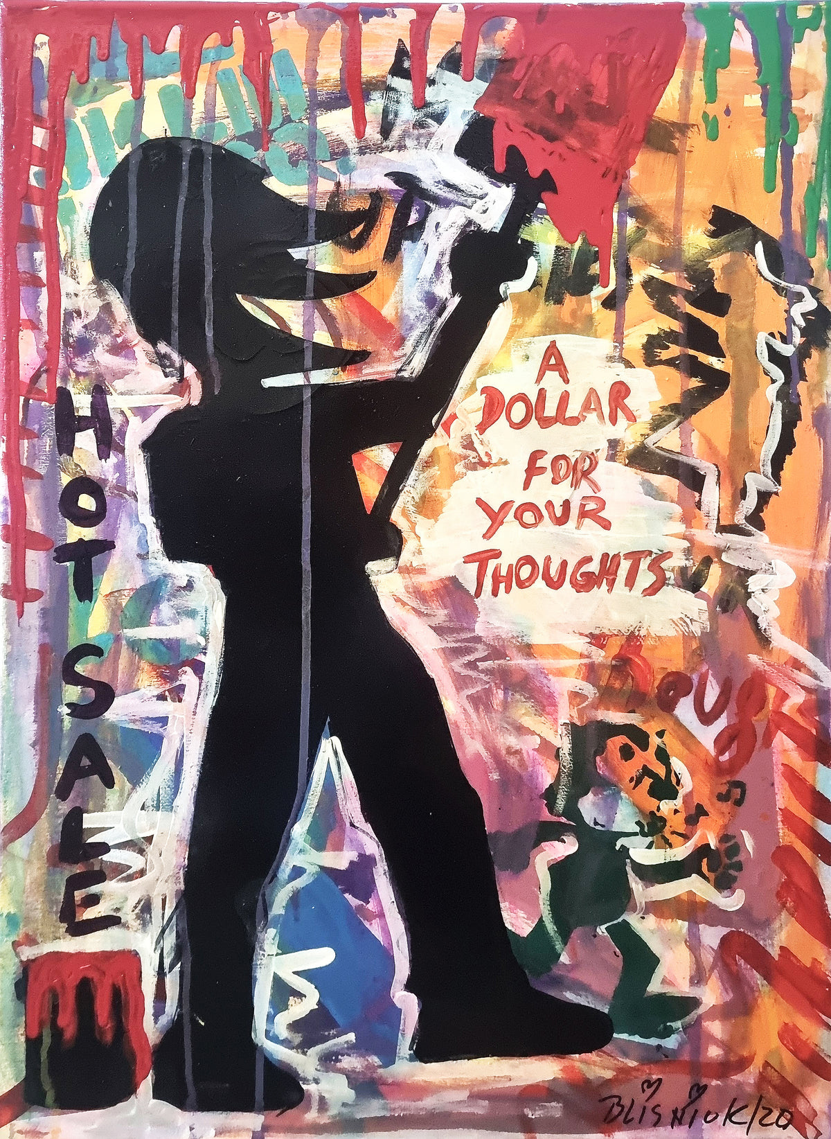 A dollar for your thoughts, artwork by Raúl Blisniuk