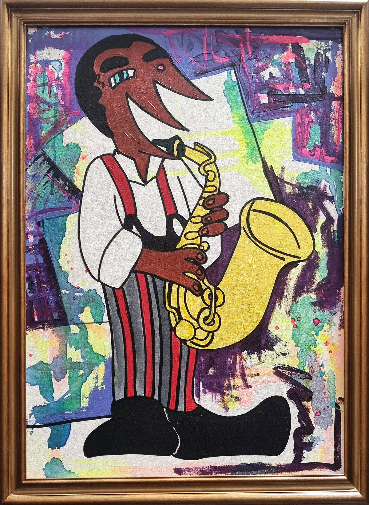 El saxofonista, artwork by Raúl Blisniuk
