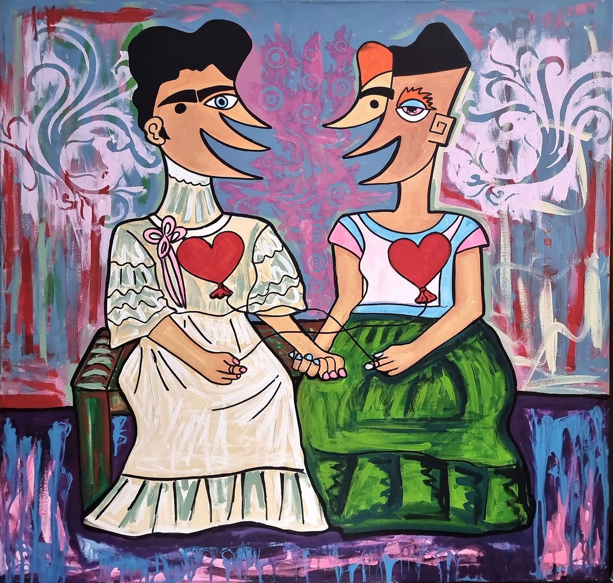 Frida sola, artwork by Raúl Blisniuk