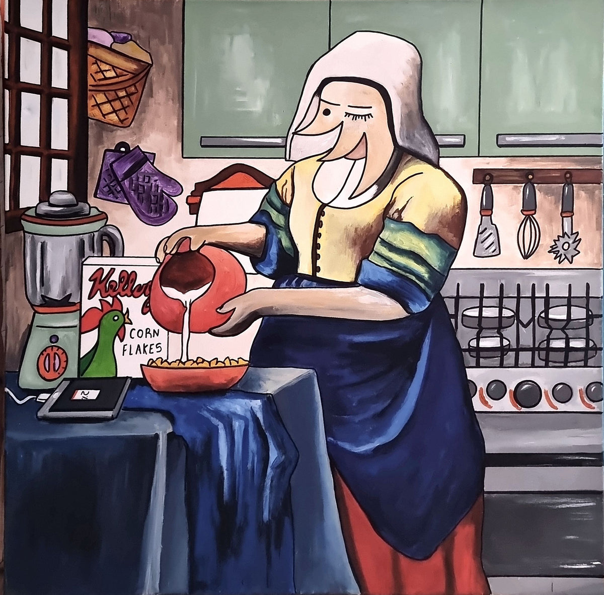 La lechera, artwork by Raúl Blisniuk