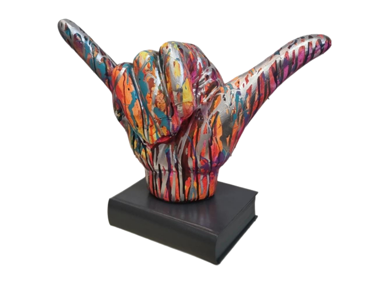 Shaka hand, artwork by Raúl Blisniuk