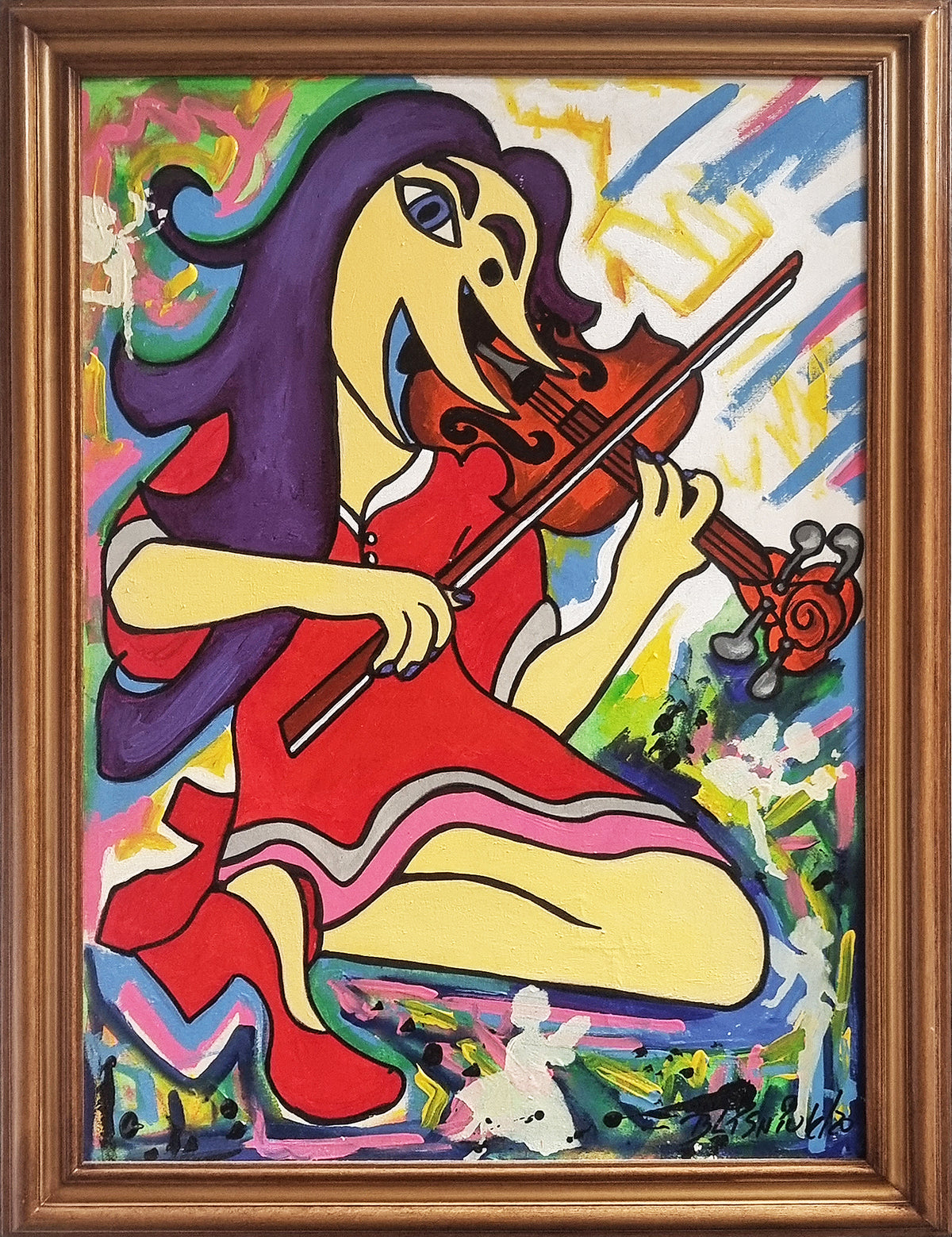 La violinísta, artwork by Raúl Blisniuk